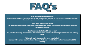 Train the Trainer - FAQs